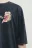 Футболка oversize хлопковая с принтом - цвет черный - 7
