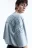 Футболка oversize с вареным эффектом и принтом - цвет мятный - 1
