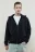 Худи-зипка oversize из футера с капюшоном - цвет черный - 2