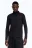 Лонгслив спортивный с воротником-стойкой на молнии - цвет черный - 3