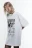 Футболка oversize с принтом в стиле гранж - цвет белый - 4