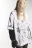 Футболка oversize хлопковая с тату-принтом - цвет белый - 1