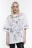 Футболка oversize хлопковая с тату-принтом - цвет белый - 2
