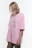 Футболка свободная с принтом-надписью - цвет розовый - 3