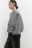 Свитшот oversize укороченный из футера - цвет серый - 1