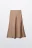 Юбка-трапеция макси атласная - цвет коричневый - 9