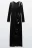 Платье макси приталенное с пайетками и разрезом - цвет черный - 13