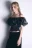 Топ off-shoulders с пышным лифом из органзы - цвет черный - 5