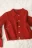 Кардиган на пуговицах укороченный с воротником - цвет красный - 10