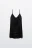 Платье-комбинация мини домашнее атласное - цвет черный - 8