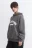 Худи-флиска oversize с капюшоном и принтом - цвет серый - 3