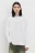 Лонгслив хлопковый асимметричного кроя - цвет белый - 2