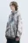 Худи oversize с эффектом тай-дай и принтом - цвет коричневый - 4