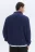 Свитер half-zip вязаный с воротником-стойкой - цвет голубой - 4