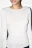 Лонгслив трикотажный с волнистыми краями - цвет белый - 6