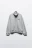 Толстовка half zip из футера с надписью - цвет серый - 8