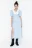 Платье миди приталенное с белым воротничком - цвет голубой - 3