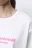 Футболка прямая хлопковая с принтом-надписью - цвет белый - 6