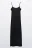 Платье макси облегающее на бретельках - цвет черный - 8