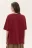 Футболка oversize с принтом - цвет бордовый - 4