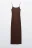 Платье-футляр макси из жатой ткани - цвет коричневый - 8