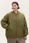 Куртка-бомбер oversize утепленная - цвет зеленый - 3
