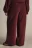 Брюки широкие флисовые - цвет бордовый - 3