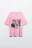 Футболка свободная с принтом - цвет розовый - 10