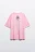 Футболка свободная с принтом - цвет розовый - 11