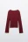 Лонгслив облегающий в рубчик - цвет бордовый - 1
