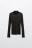 Лонгслив из сетки с воротником - цвет черный - 7