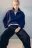 Толстовка half zip утепленная - цвет синий - 1