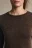 Платье трикотажное асимметричное - цвет коричневый - 5