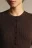 Платье мини вязаное с оборками - цвет коричневый - 5