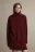 Свитер свободный с шерстью - цвет бордовый - 2