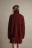 Свитер свободный с шерстью - цвет бордовый - 3