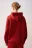Худи oversize спортивная с принтом - цвет красный - 4