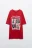 Платье-футболка домашнее с принтом - цвет красный - 9
