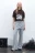 Футболка oversize с принтом - цвет коричневый - 4