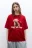 Футболка с новогодним принтом - цвет красный - 2