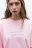 Футболка oversize удлиненная с принтом - цвет розовый - 7