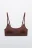 Бюстгальтер-топ бесшовный ажурный - цвет коричневый - 1