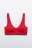 Бюстгальтер-топ бесшовный ажурный - цвет красный - 1