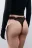 Трусы-стринги из сетки с оборками - цвет черный - 3