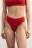 Трусы-стринги бесшовные ажурные - цвет красный - 2