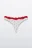 Трусы-стринги с кружевом - цвет красный - 5