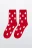 Носки с новогодним принтом - цвет красный - 1