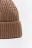 Шапка-бини вязаная в рубчик - цвет коричневый - 2