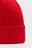 Шапка-бини вязаная в рубчик - цвет красный - 4
