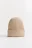 Шапка-бини трикотажная в рубчик - цвет бежевый - 1